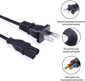 img 3 attached to ⚡ 8ft UL Listed Power Cord Replacement for Brother SE600 PE800 PE770 HC1850 SE625 SE400 CS7000i Sewing Machine, Sony PS1 PS2, Vizio D40f-G9 D24f-G1 D32F-G M558-G1 M658-G1 TV Power Cord