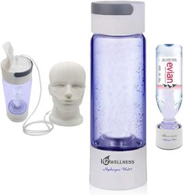 img 4 attached to 🚰 H2Wellness - Portable Molecular Hydrogen Water Bottle: 400ml Hydrogen Water Maker with Inhaler Adapter and Self-Cleaning Mode