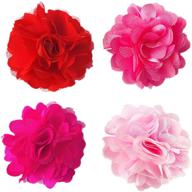 🌸 4-pack dog flower collar charms: slides attachment accessories for small medium large dogs, cats, puppies – bows grooming supplies logo