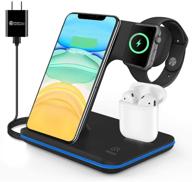 🔋 efficient 3-in-1 wireless charging station for apple products: qi-certified pad for iphone, apple watch, airpods, galaxy s20 s10 logo