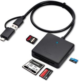 img 4 attached to 📸 BENFEI 4-in-1 USB USB-C Memory Card Reader Adapter for SD, Micro SD, MS, and CF Cards