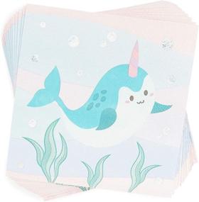 img 2 attached to 🦄 Narwhal Party Pack – Complete Tableware Set for 24 Guests with 145 Pieces