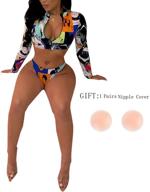 👙 women's stylish swimsuit: trendy triangle swimwear with high-waisted bottoms & cover-ups logo