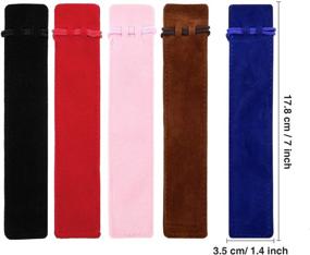 img 3 attached to 🖍️ Versatile 50 Pieces Pen Pouch Velvet Drawstring Pen Bag: For Organizing Pens and Pencils Conveniently - Multicolor