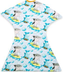 img 3 attached to 🦈 Poly Zipadee-Zip Swaddle Transition Sleep Sack for Babies - Surfing Sharks Theme (Large, Ages 12-24 Months, 26-34 lbs, 33-37 inches)