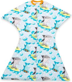 img 4 attached to 🦈 Poly Zipadee-Zip Swaddle Transition Sleep Sack for Babies - Surfing Sharks Theme (Large, Ages 12-24 Months, 26-34 lbs, 33-37 inches)