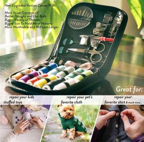 img 2 attached to 🧵 Convenient Adult Sewing Kit: Compact & Easy-to-Use Travel Sewing Kit for Quick Fixes at Home or On-the-go - Includes Colorful Thread & Needles for Beginners
