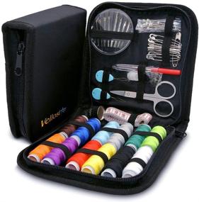 img 4 attached to 🧵 Convenient Adult Sewing Kit: Compact & Easy-to-Use Travel Sewing Kit for Quick Fixes at Home or On-the-go - Includes Colorful Thread & Needles for Beginners