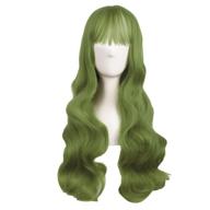 🌈 mapofbeauty 28 inch beautiful special color air bangs long wavy curly lolita cosplay wig (light sea green): stunning and vibrant hair transformation logo