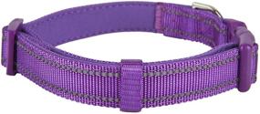 img 1 attached to 🐕 Petiry Reflective Nylon Dog Collar: Breathable Neoprene Padding, Adjustable for Puppy, Medium, and Large Dogs