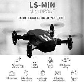 img 2 attached to 🚁 GoolRC Mini Drone with 1080P Camera for Kids and Adults - LS-MIN RC Quadcopter with 360° Flip, Gesture Photo/Video, Track Flight, Altitude Hold, Headless Mode, Carry Bag, and 3 Batteries (Black)