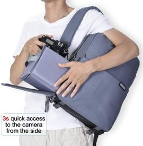 img 3 attached to 📷 CADeN Camera Bag Backpack with Laptop Compartment – Water-Repellent for Men and Women Photographers: Compatible with Nikon, Sony, Canon Mirrorless Cameras, Tripod Accessories