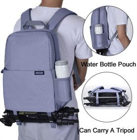 img 1 attached to 📷 CADeN Camera Bag Backpack with Laptop Compartment – Water-Repellent for Men and Women Photographers: Compatible with Nikon, Sony, Canon Mirrorless Cameras, Tripod Accessories