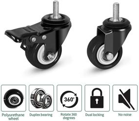 img 3 attached to 🔧 High-Quality Swivel Threaded Metric Casters for Efficient Material Handling and Loading