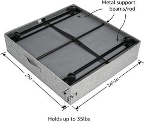 img 2 attached to 📦 Набор из 2-х прозрачных подкроватных контейнеров с колесиками, стальными несущими элементами, для обуви, одежды и одеял, размером 28x24x6.5 дюймов.