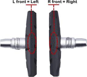 img 2 attached to High-Performance V Brake Pads for Bicycles - Set of 4 Pairs with Hex Nuts and Spacers - 70 mm V Brake Blocks