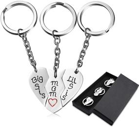 img 4 attached to Mothers Keychain Stainless Keychains Pendant Men's Accessories