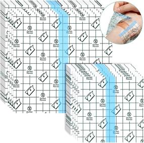 img 4 attached to Ultra-Protective Shower Waterproof Patches: Clear Stretch Adhesive Bandages for Tattoos - Bulk Pack of 50