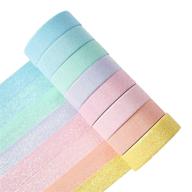 🌟 cheerlyhood glitter washi tape set: decorate crafts & journals with kawaii glitter tape logo