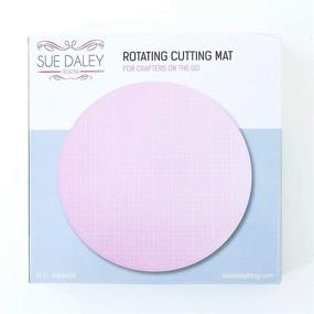 img 2 attached to 🌸 Sue Daley Designs Pink 10" Rotating Cutting Mat: Ideal for EPP English Paper Piecing, Patchwork, Sewing, and Quilting - Self-Healing!