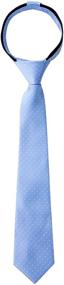 img 4 attached to 👦 Boy's Dotted Woven Zipper Tie by Spring Notion