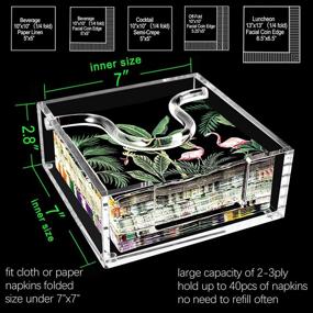 img 2 attached to 🧺 Decorative Luncheon Napkin Holder & Dispenser