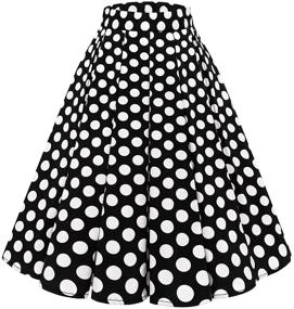 img 4 attached to 🎃 Vintage Halloween Pleated Printed Skirts with Pockets for Women's Clothing