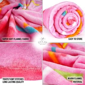 img 1 attached to 🍩 Premium Soft Flannel Round Pink Glazed Donut Blanket - Zulay (60 Inch) Giant Donut Blanket for Indoors, Outdoors, Travel, Home and More - Novelty Blanket for Adults and Kids