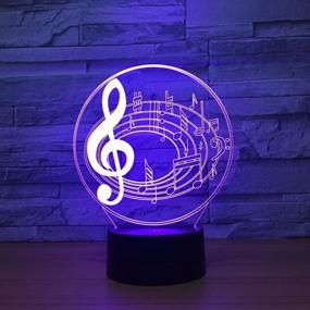 img 2 attached to 🎶 Color Changing LED Night Light Music Note Table Lamp: Festive Gift for Music Lovers, Perfect for Home Decor, Birthdays, Christmas, and more!