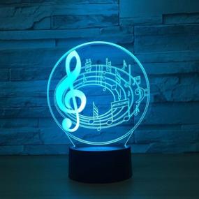 img 3 attached to 🎶 Color Changing LED Night Light Music Note Table Lamp: Festive Gift for Music Lovers, Perfect for Home Decor, Birthdays, Christmas, and more!