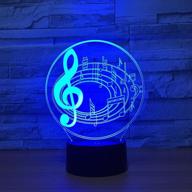 🎶 color changing led night light music note table lamp: festive gift for music lovers, perfect for home decor, birthdays, christmas, and more! логотип