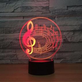 img 1 attached to 🎶 Color Changing LED Night Light Music Note Table Lamp: Festive Gift for Music Lovers, Perfect for Home Decor, Birthdays, Christmas, and more!