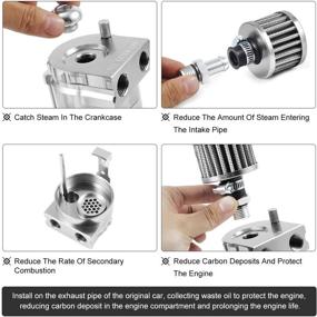 img 1 attached to ALAVENTE Universal Breather Separator Reservoir Motorcycle & Powersports