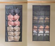 👜 brtbee hanging storage bag with 24 pockets | closet organizer for bras, panties, socks | double-sided wall shelf | durable oxford cloth space saver logo