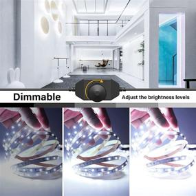 img 2 attached to 🌟 Onforu 32.8ft Super Bright Dimmable White LED Strip Lights - 600 LEDs 6000K Daylight Bright Christmas Rope Light - Flexible Tape Lighting for Mirror, Under Cabinet, Home, Bedroom