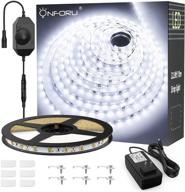 🌟 onforu 32.8ft super bright dimmable white led strip lights - 600 leds 6000k daylight bright christmas rope light - flexible tape lighting for mirror, under cabinet, home, bedroom логотип