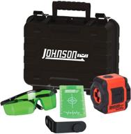 📐 enhanced precision: johnson level & tool 40-6601 self-leveling cross-line laser kit with greenbrite technology logo