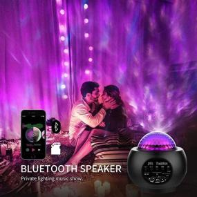 img 1 attached to 🌌 Enhance Your Bedroom with the Galaxy Projector Star Projector: Night Light for Kids or Adults, Skylight with Ocean Wave, 3-in-1 Lamp with Bluetooth Speaker