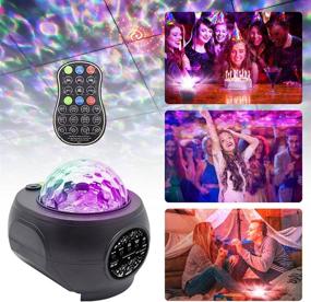 img 2 attached to 🌌 Enhance Your Bedroom with the Galaxy Projector Star Projector: Night Light for Kids or Adults, Skylight with Ocean Wave, 3-in-1 Lamp with Bluetooth Speaker