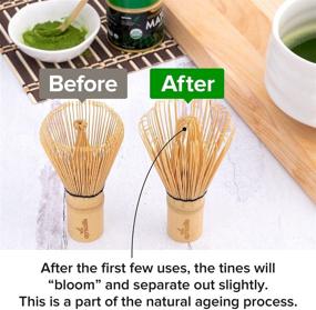 img 1 attached to 🍵 AprikaLife Matcha Bamboo Whisk Set - Authentic Handcrafted Starter Kit with 100 Prong Whisk, Chashaku, Spoon - Premium Gift Box