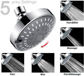 img 1 attached to ESOW High Output Shower Head with Multi-Stage Filter for Hard Water, Chlorine & Fluoride Removal, Vitamin C Infused for Improved Skin, Hair, and Nails