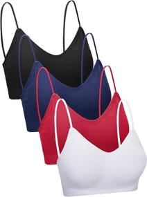 img 4 attached to Padded Seamless Bralette for Women's Sleepwear - Pieces of Comfortable Clothing