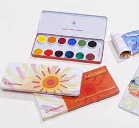 img 4 attached to 🎨 Stockmar Opaque Colour Box Set: Vibrant Pan Paints, Opaque White Tube, Brush, and Palette