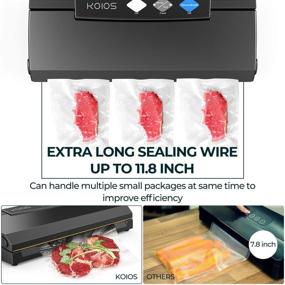 img 2 attached to 🔒 KOIOS Vacuum Sealer Machine: 85Kpa Automatic Food Sealer with Starter Kit - Dry & Moist Modes, Compact Design (Black)