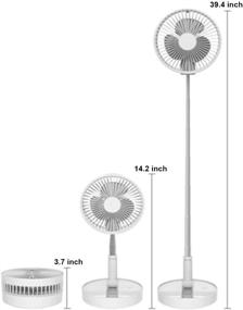 img 4 attached to 💨 Amaze: Foldable and Portable Mini Travel Fan with Adjustable Rechargeable Multi-Speeds for Desk and Table Use