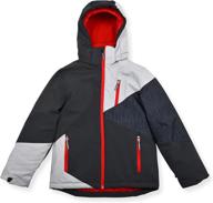 graphite arctic quest hooded puffer logo
