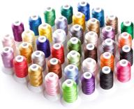 🧵 simthread brother 40 weight polyester embroidery thread kit for brother babylock janome singer husqvarna bernina machines: 40 colors, 550y(500m) logo