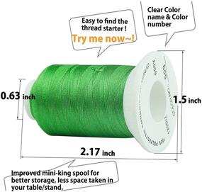 img 2 attached to 🧵 Simthread Brother 40 Weight Polyester Embroidery Thread Kit for Brother Babylock Janome Singer Husqvarna Bernina Machines: 40 Colors, 550Y(500M)