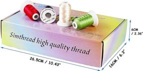 img 1 attached to 🧵 Simthread Brother 40 Weight Polyester Embroidery Thread Kit for Brother Babylock Janome Singer Husqvarna Bernina Machines: 40 Colors, 550Y(500M)