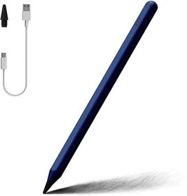 img 4 attached to Palm Rejection Tilt Sensitive Stylus Pencil for Apple iPad (2018-2021) 6/7/8/9th Gen/iPad Pro 11 ✍️ (1st/2nd Gen)/iPad Pro 12.9 (3rd/4th Gen)/Air 3&4/Mini 5&6 - Precise Writing Drawing Active Digital Stylus Pen